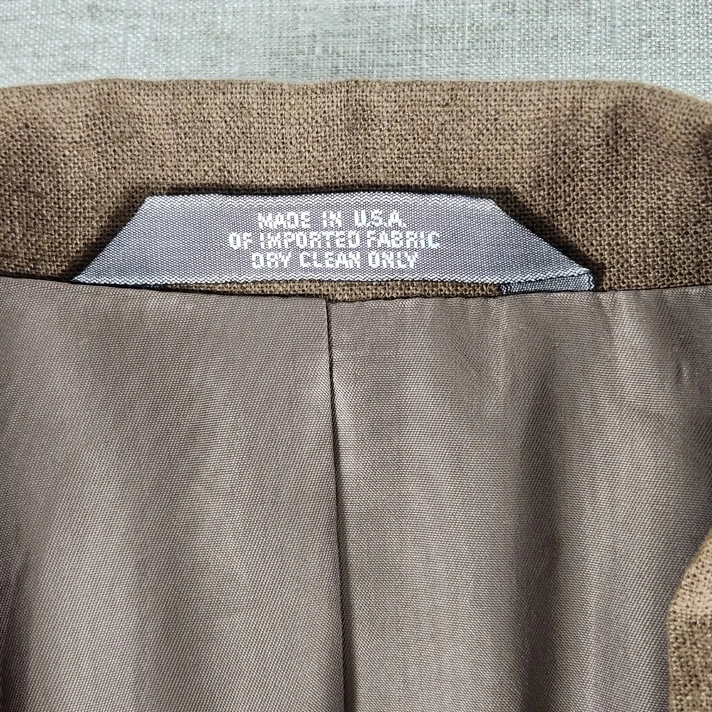 Vtg Haggar City Casuals Tweed Wool-Blend Blazer Jacket Mens 44R Brown Sport Coat
